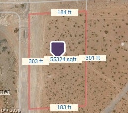 0 SE Corner of Hualapai & Pebble, Las Vegas, NV 89178 Satellite parcel map shows the dimensions of this expansive desert lot.
