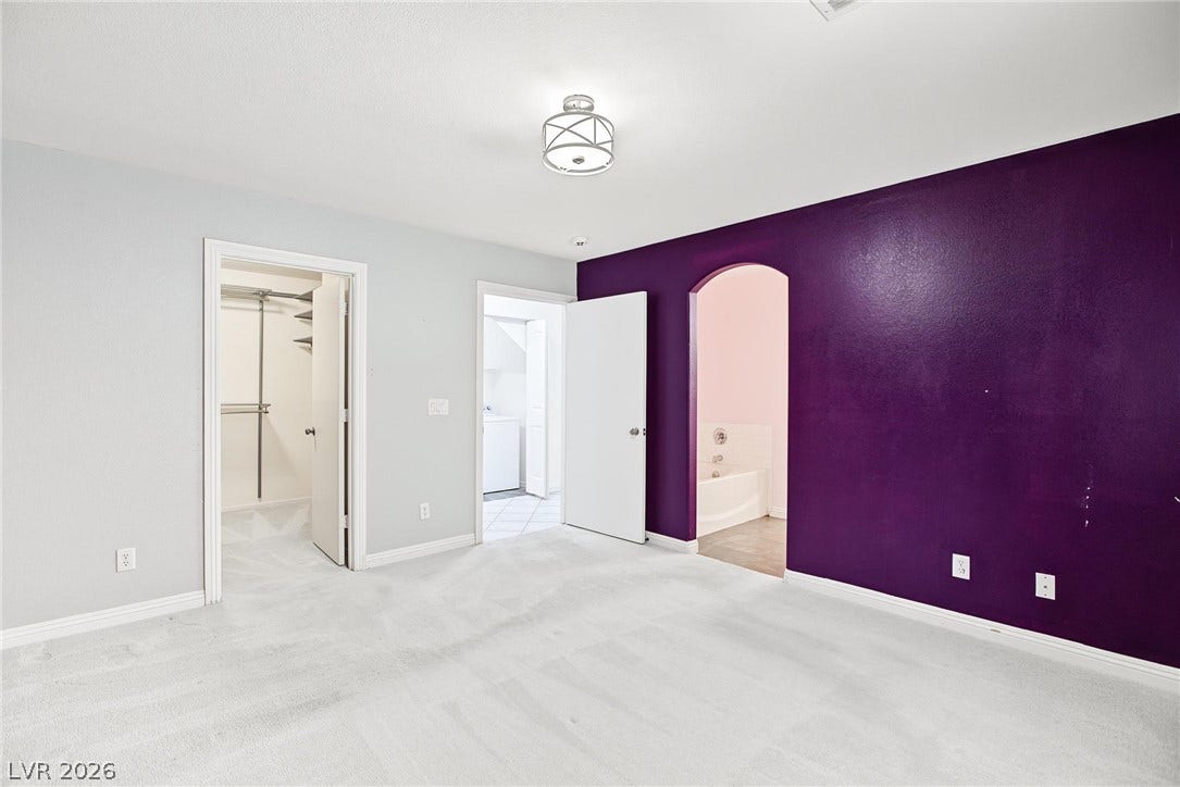 911 Sterling Thorn Court, Las Vegas, NV 89183 On 1st floor with en-suite bath and walk-in closet.