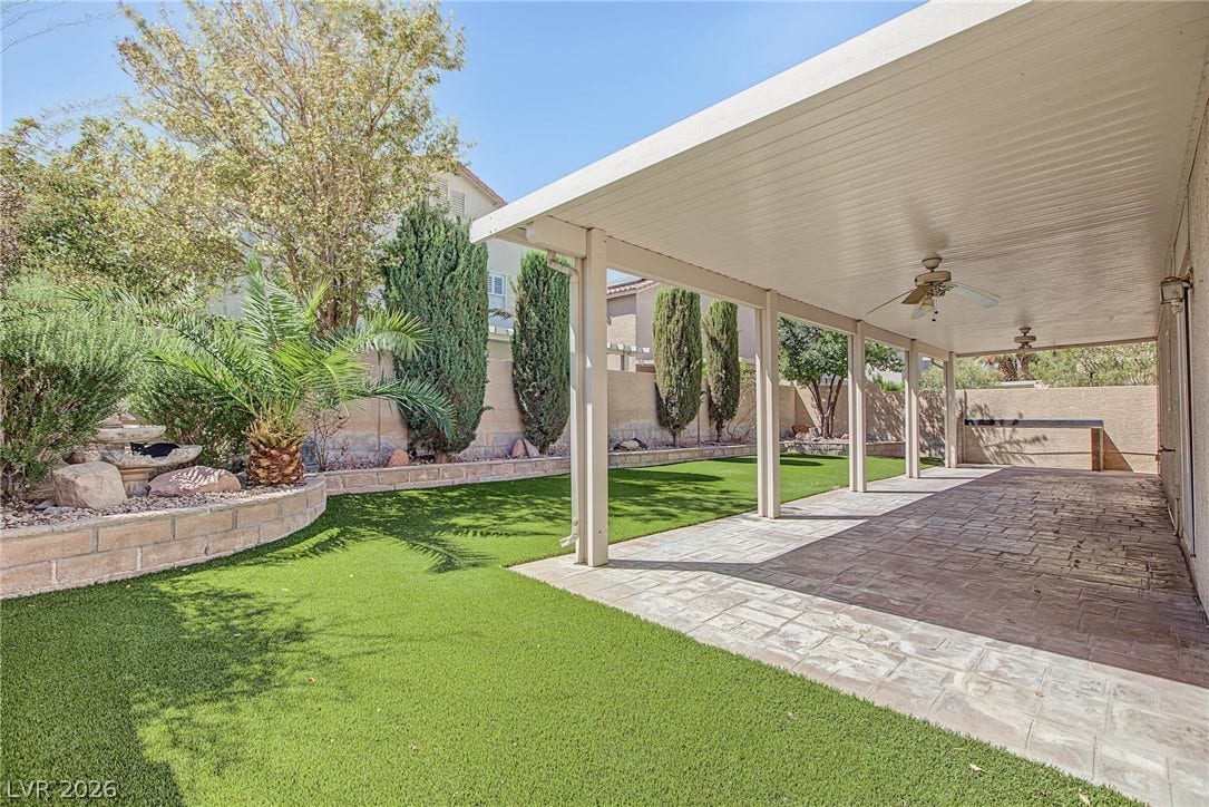 911 Sterling Thorn Court, Las Vegas, NV 89183 Covered patio.