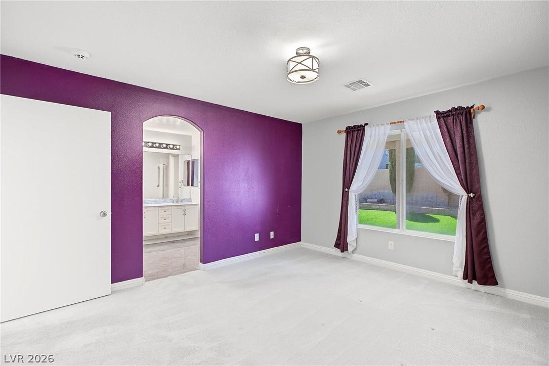 911 Sterling Thorn Court, Las Vegas, NV 89183 On 1st floor with en-suite bath and walk-in closet.