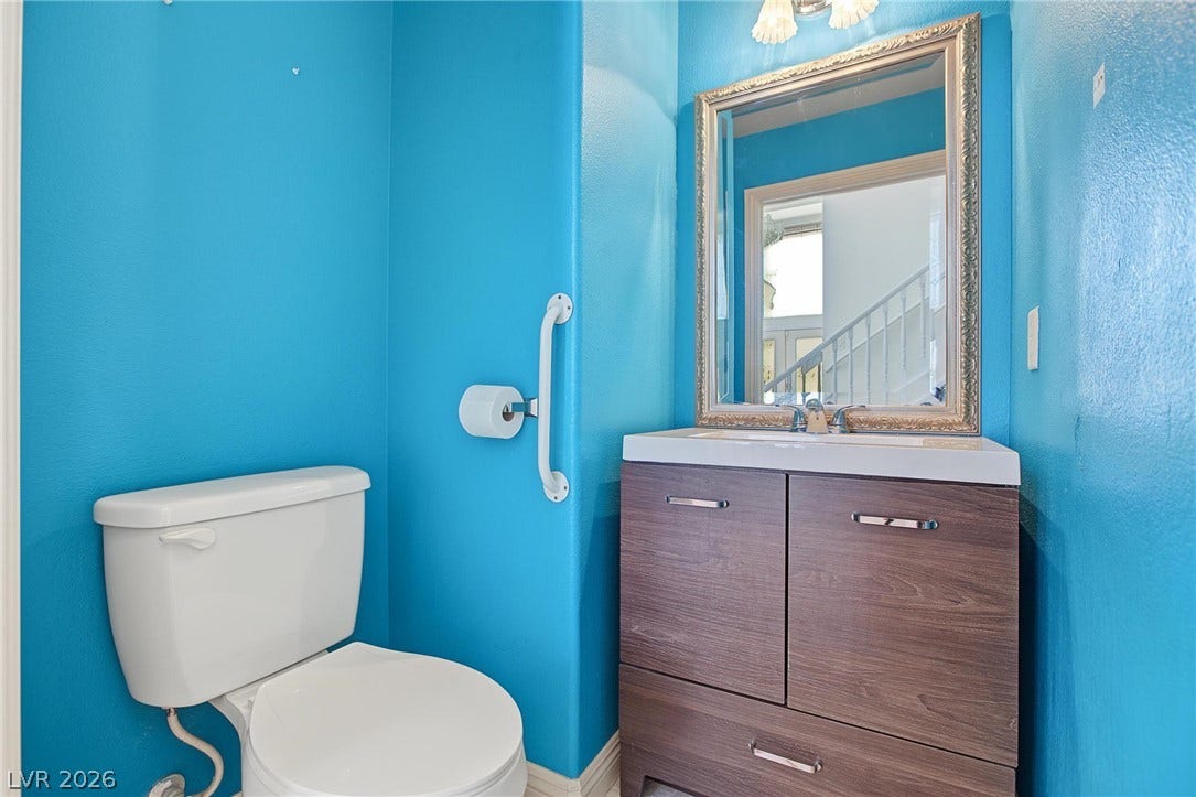 911 Sterling Thorn Court, Las Vegas, NV 89183 1/2 bath downstairs.