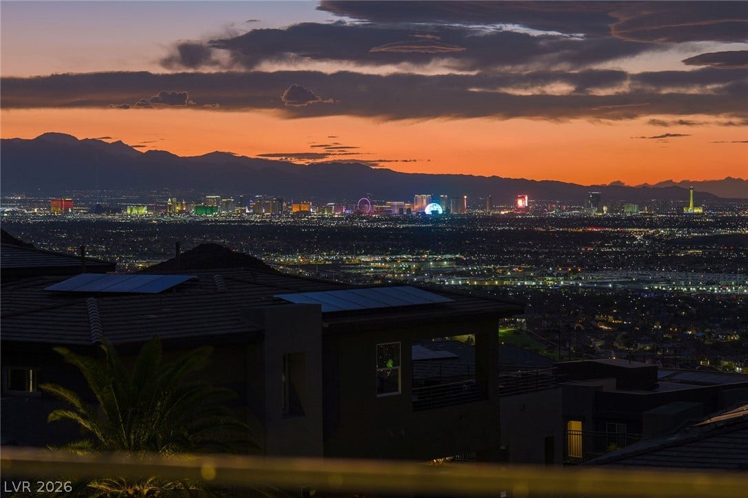 Incredible mountain and city skyline vistas unfold at sunset from this elevated vantage point.