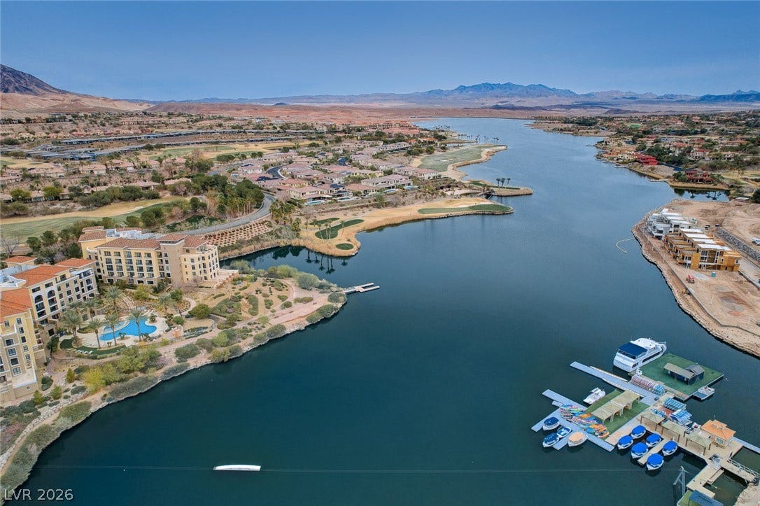 51 Thorn Creek Street, Henderson, NV 89011 Bird's eye view of a water and mountain view