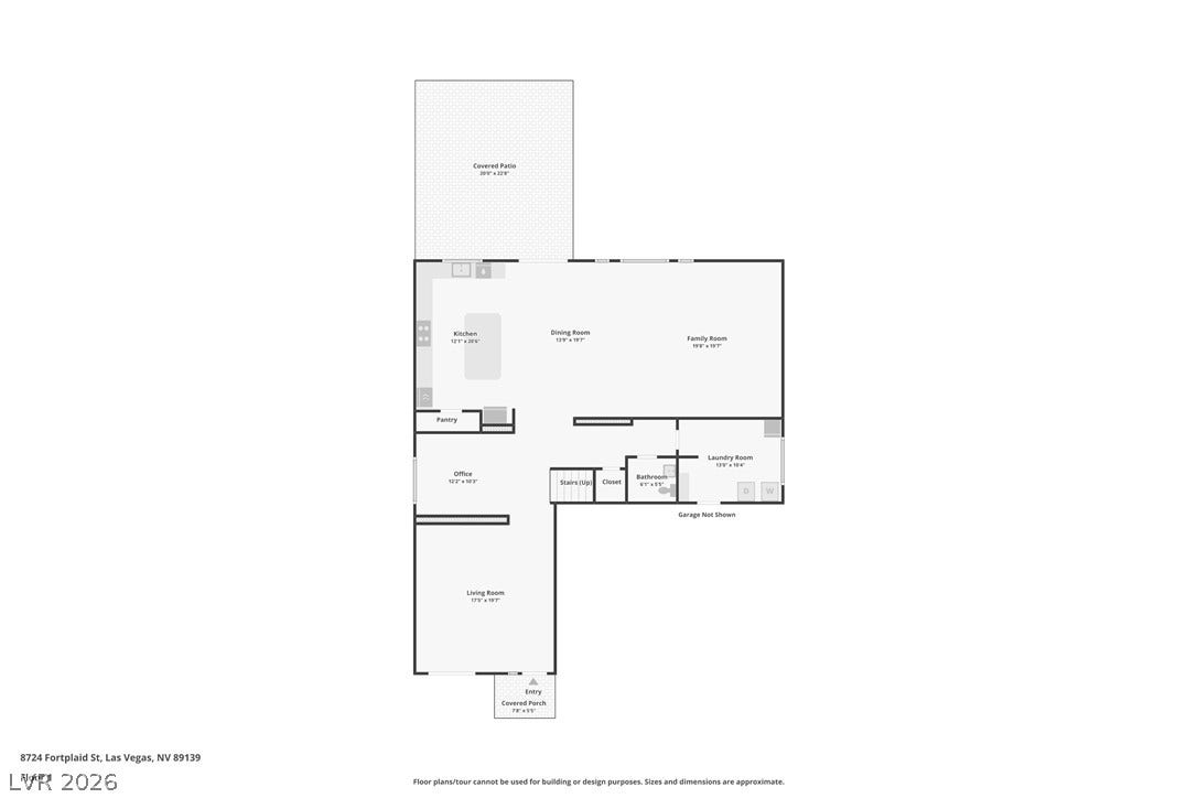 8724 Fortplaid Street, Las Vegas, NV 89139 A detailed layout highlights the functional flow of this spacious main floor design.
