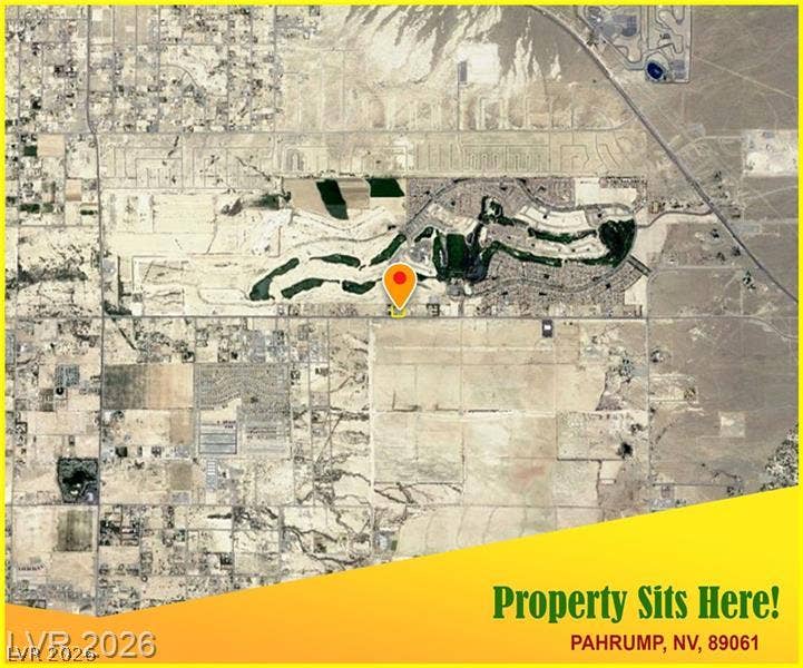 000 Linda Leslie Manse Street, Pahrump, NV 89060 Aerial map highlights the strategic location of this desert property.