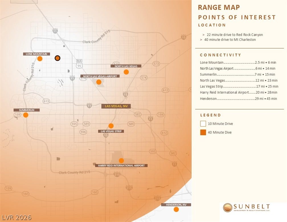 West Lone Mountain, Las Vegas, NV 89149 A detailed local area map highlights proximity to regional points of interest and transportation hubs.