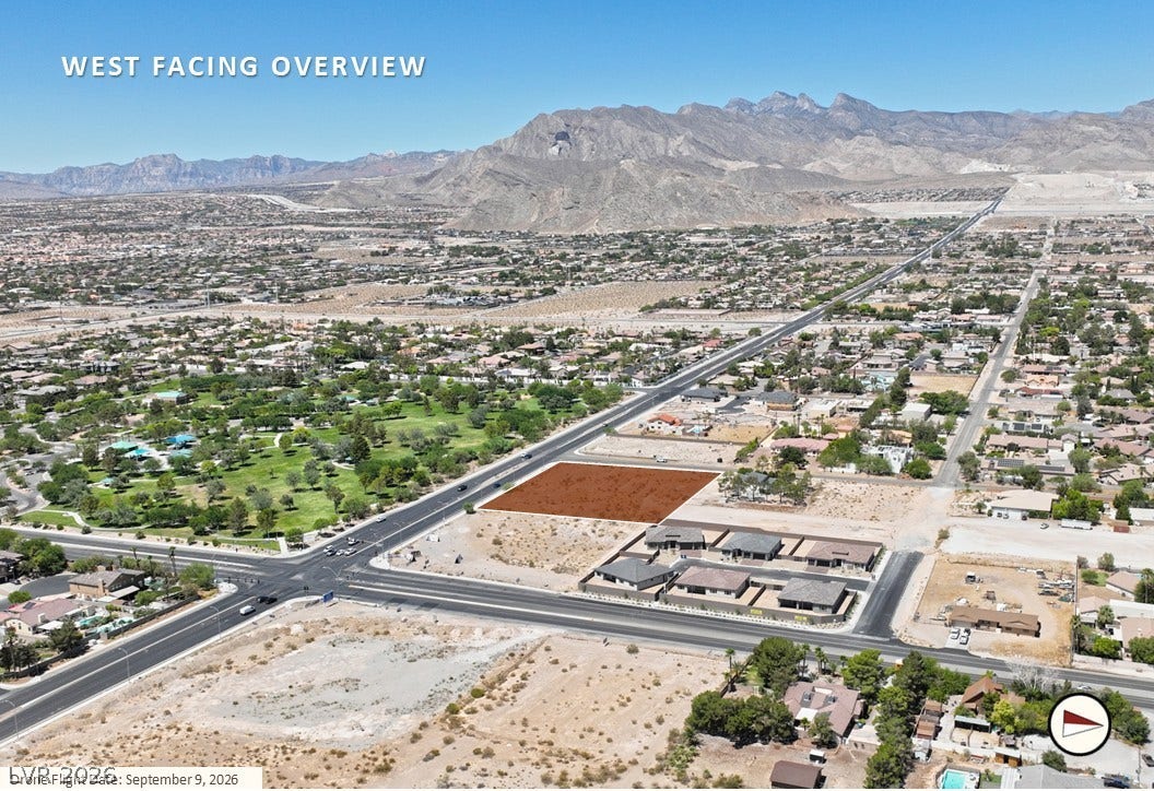 West Lone Mountain, Las Vegas, NV 89149 Dramatic mountain views frame this expansive desert parcel situated near paved roads and local parks.
