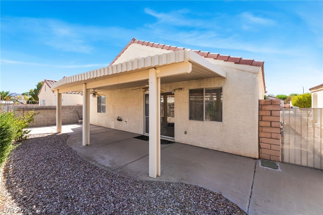 769 Salt Flats Circle, Henderson, NV 89011 An inviting covered patio offers the perfect outdoor retreat under tile roofing.