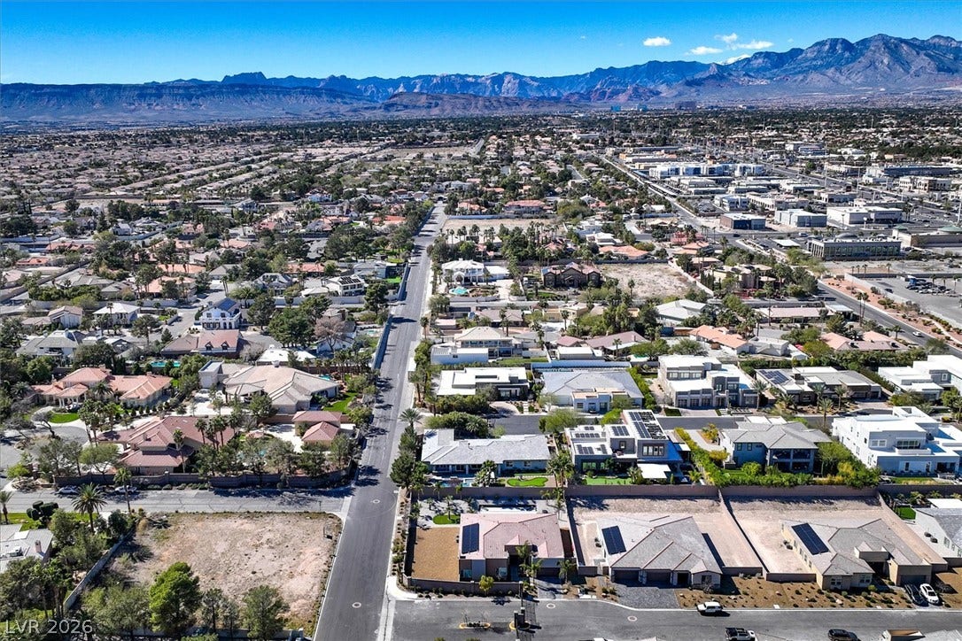 2689 Pioneer Estates Court, Las Vegas, NV 89117 Panoramic mountain and neighborhood views showcase the sprawling residential landscape.