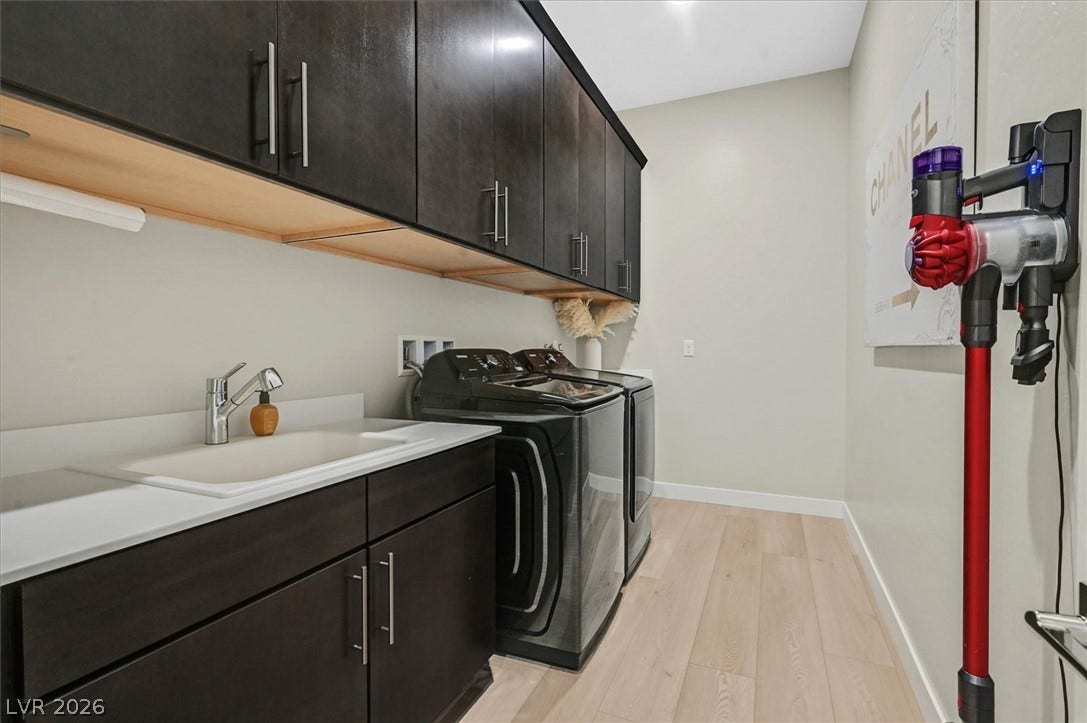 2689 Pioneer Estates Court, Las Vegas, NV 89117 Ample cabinetry and integrated utility installations highlight this functional workspace.