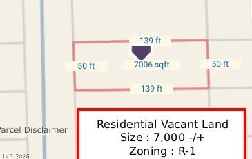 Tamrin, North Las Vegas, NV 89030 A detailed parcel map outlines the exact dimensions of this residential vacant lot.