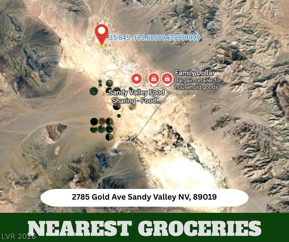 Satellite view highlighting regional location and local proximity to nearby shopping.