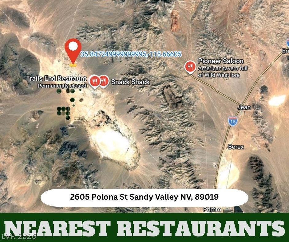 A regional map highlights local dining spots surrounding the property.