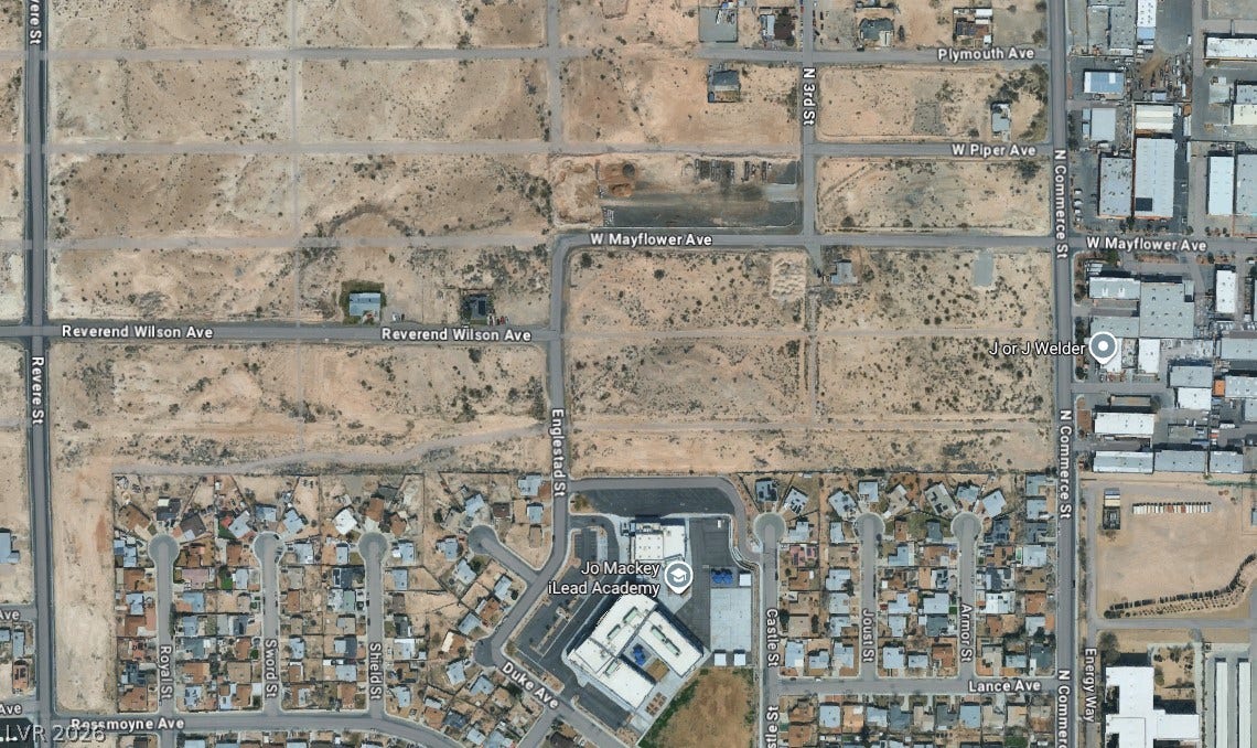 An aerial map highlights the property location within a developing suburban neighborhood near local schools.