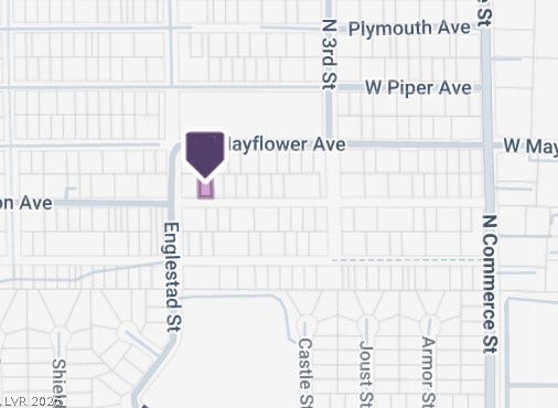 An interactive map highlights the property location within a quiet, established residential neighborhood.