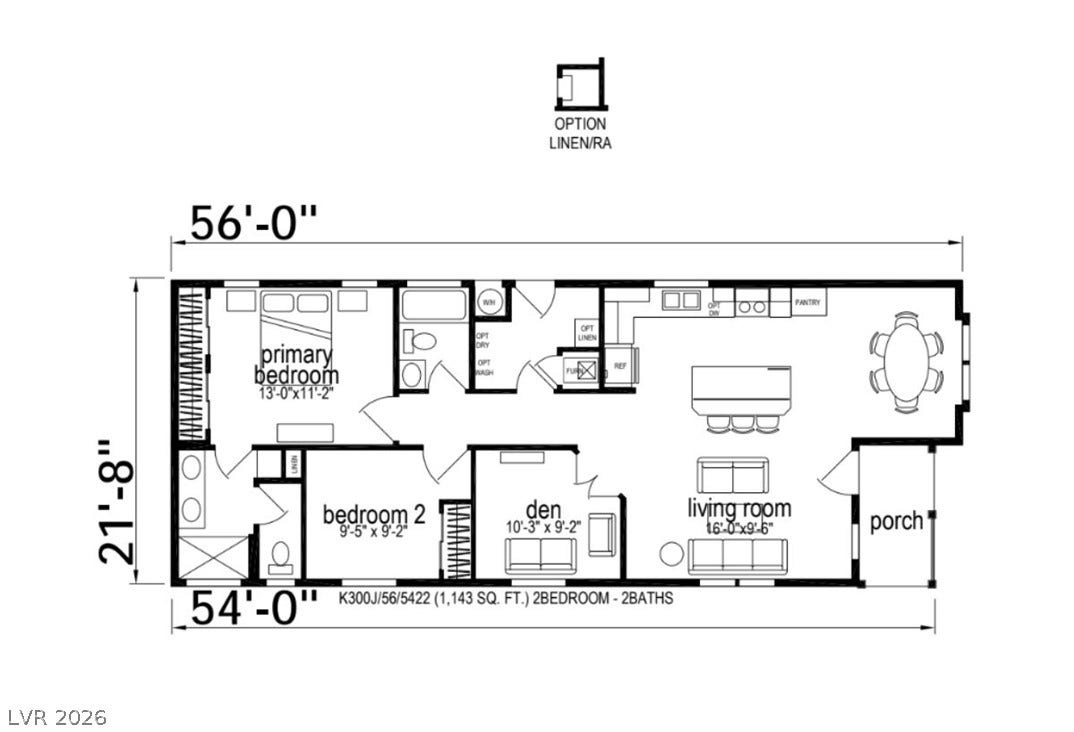 472 Box Canyon Road, Alamo, NV 89001 An organized single-story floor plan layout showcases an efficient residential design.