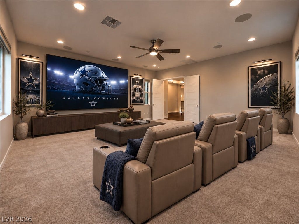 5455 Grambley Street, Las Vegas, NV 89149 Virtually staged - Multipurpose room with surround sound great for media room or game room