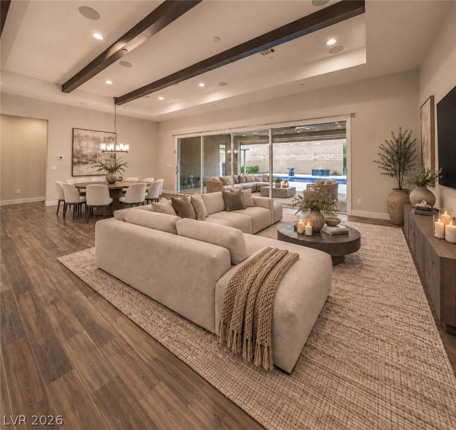 5455 Grambley Street, Las Vegas, NV 89149 Virtually staged oversized great room - perfect for entertaining