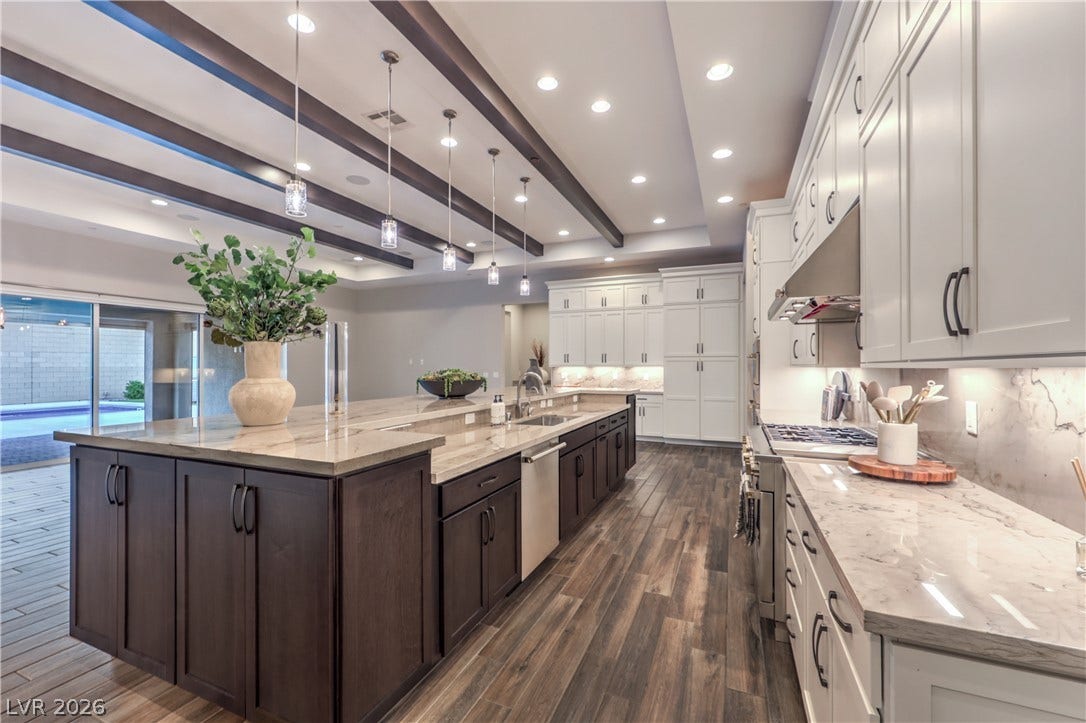 5455 Grambley Street, Las Vegas, NV 89149 Kitcehn opens to large great room and patio area