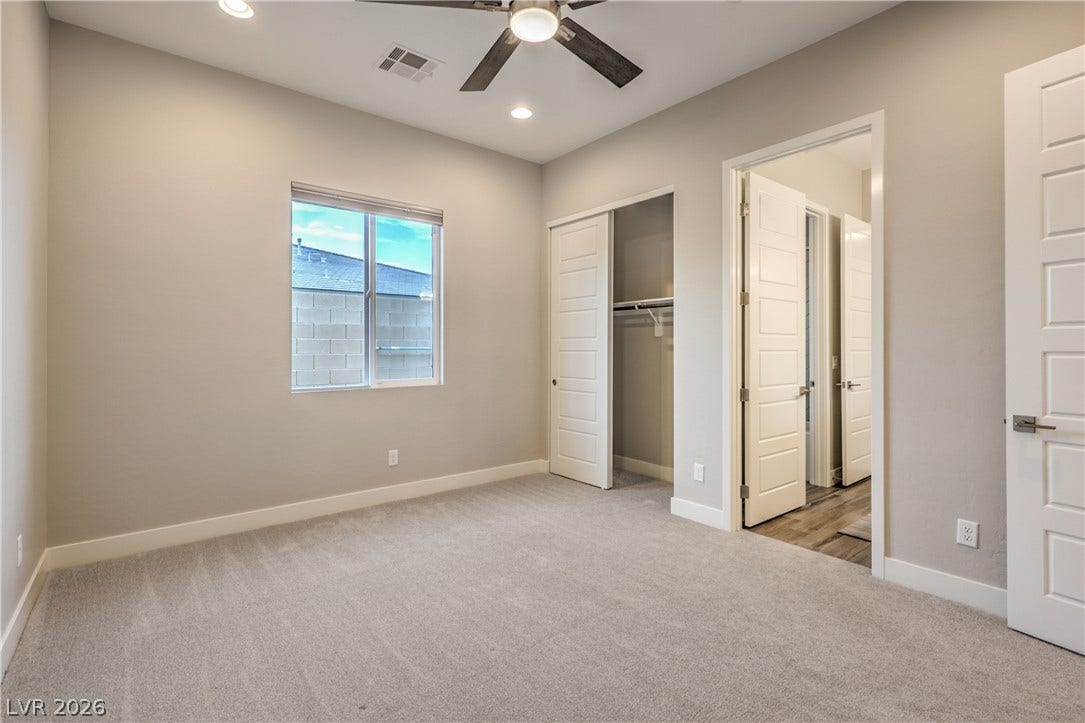 5455 Grambley Street, Las Vegas, NV 89149 First secondary bedroom shares a jack and jill bathroom and has a walk-in closet
