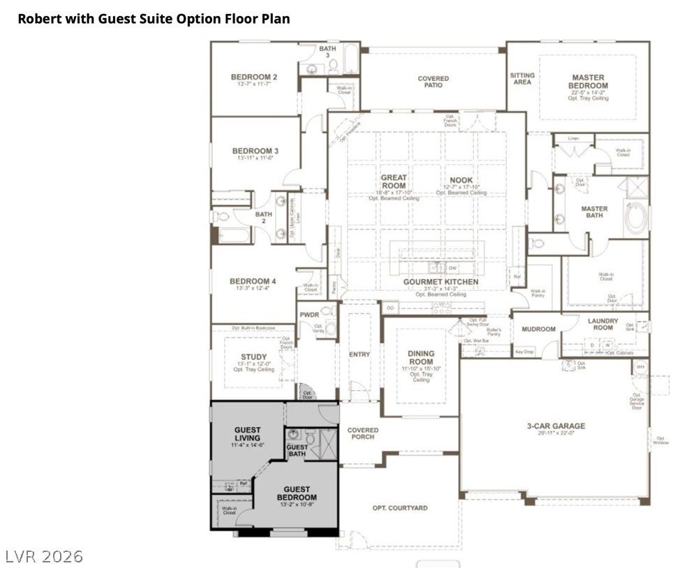 5455 Grambley Street, Las Vegas, NV 89149 Floor plan showing Bonus room as Next Gen-Guest Suite