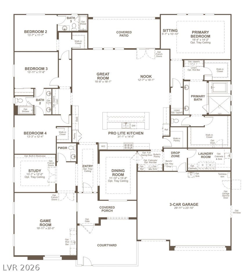 5455 Grambley Street, Las Vegas, NV 89149 Current Floor plan with Bonus Room