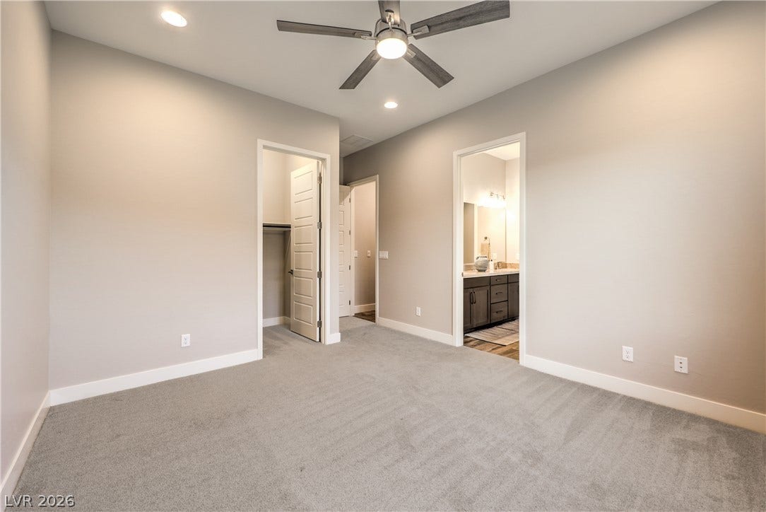 5455 Grambley Street, Las Vegas, NV 89149 Second bedroom with walk-in closet and it shares a jack and jill bathroom