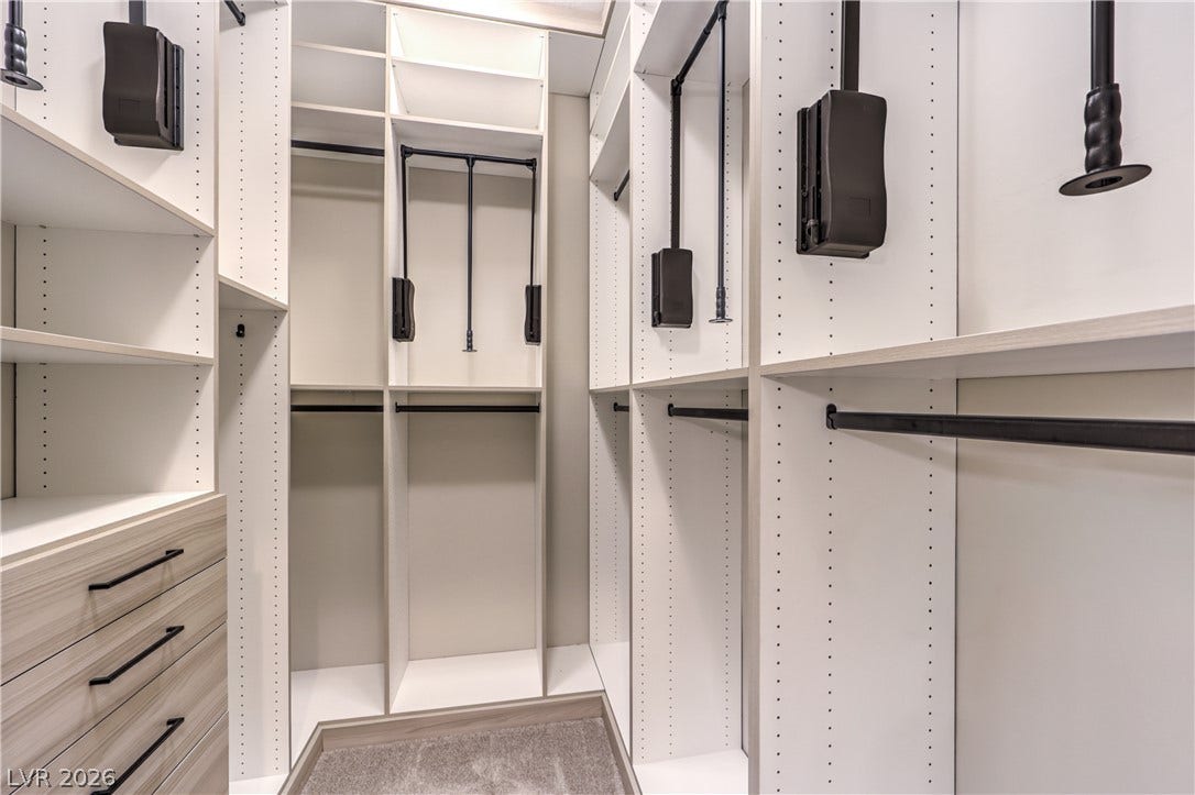 5455 Grambley Street, Las Vegas, NV 89149 One of two floor-to-ceiling custom primary closets