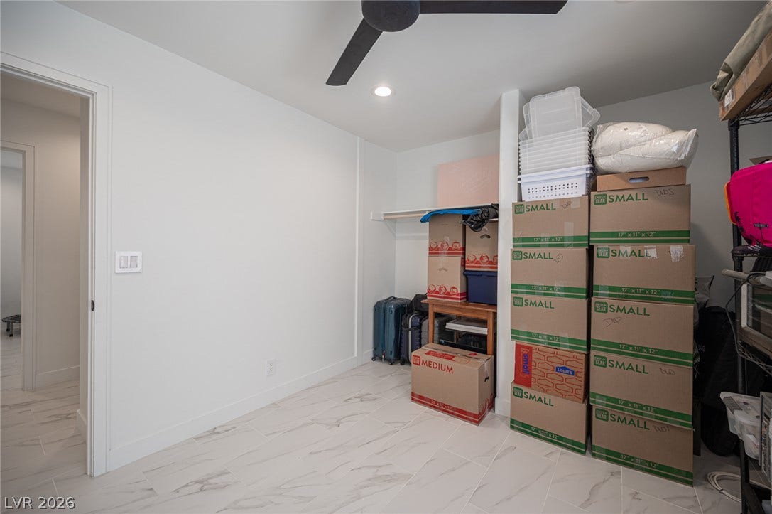3139 Regal Oak Drive, Henderson, NV 89014 A spacious storage area features pristine tile flooring and a neutral color scheme.