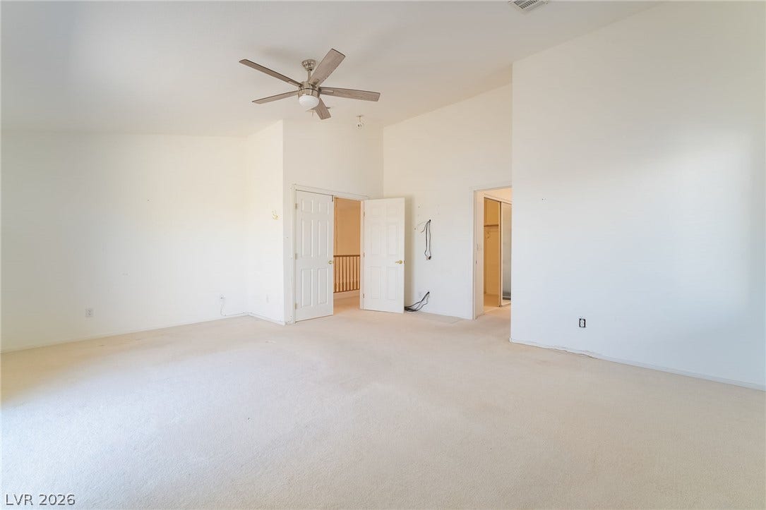 2722 Bass Lake Street, Henderson, NV 89052 Plush wall-to-wall carpeting and vaulted ceilings define this airy, light-filled bedroom suite.