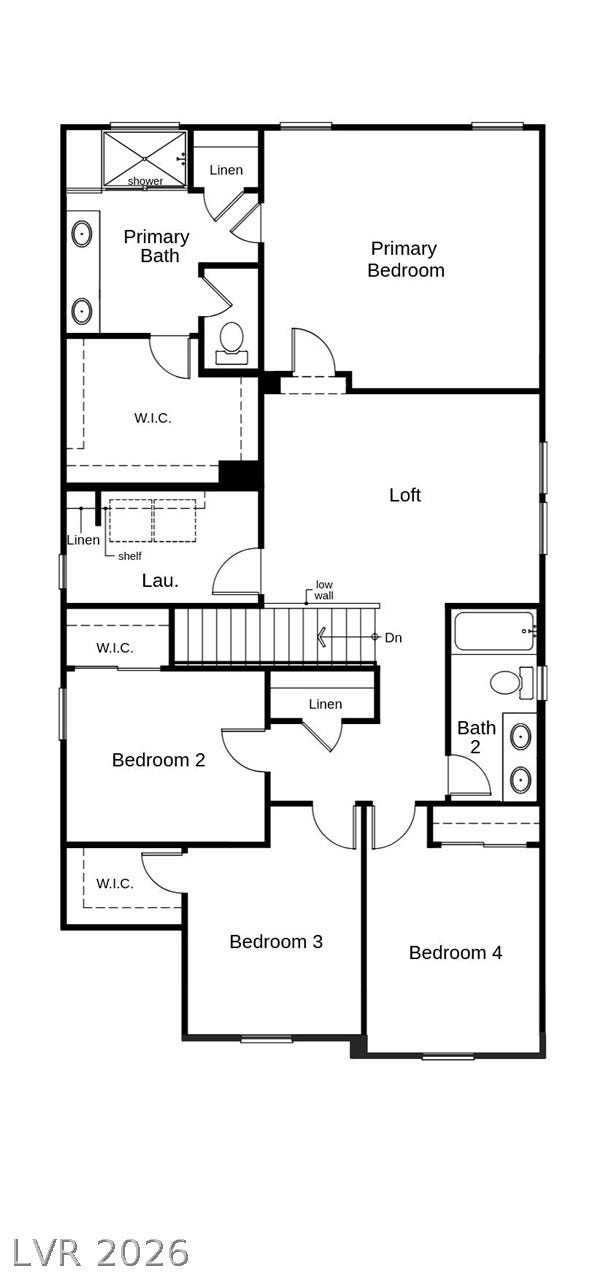 4240 Mount Bonnell Avenue, North Las Vegas, NV 89081 A detailed layout illustrates the functional design and spatial flow of the upper level.