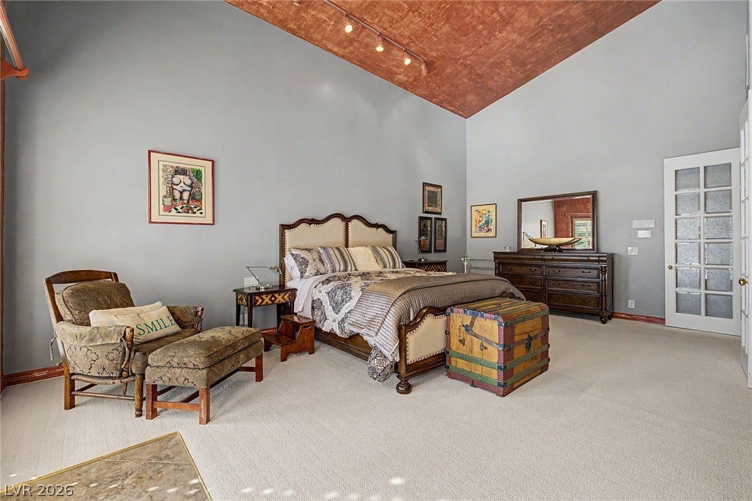 1105 Broadmoor Avenue, Las Vegas, NV 89109 High vaulted ceilings and soft carpet floorings define this restful retreat.