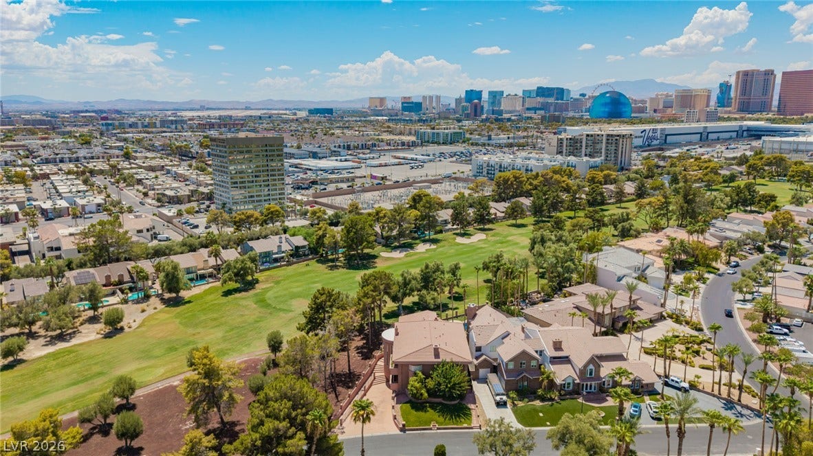 1105 Broadmoor Avenue, Las Vegas, NV 89109 Incredible city and golf course vistas highlight this premier residential location.