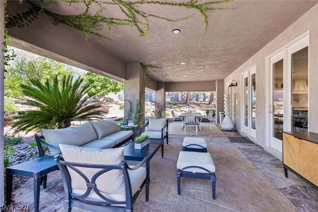 9916 Aspen Knoll Court, Las Vegas, NV 89117 More relaxing at patio near pool & spa.