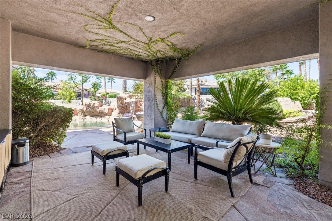 9916 Aspen Knoll Court, Las Vegas, NV 89117 Back patio area near pool & spa.