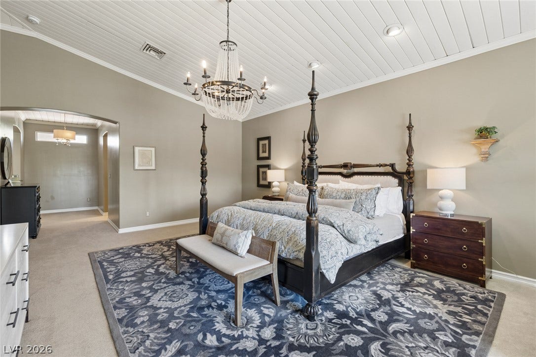 9916 Aspen Knoll Court, Las Vegas, NV 89117 Looking towards Primary bath & walk in closet. Very roomy and inviting.