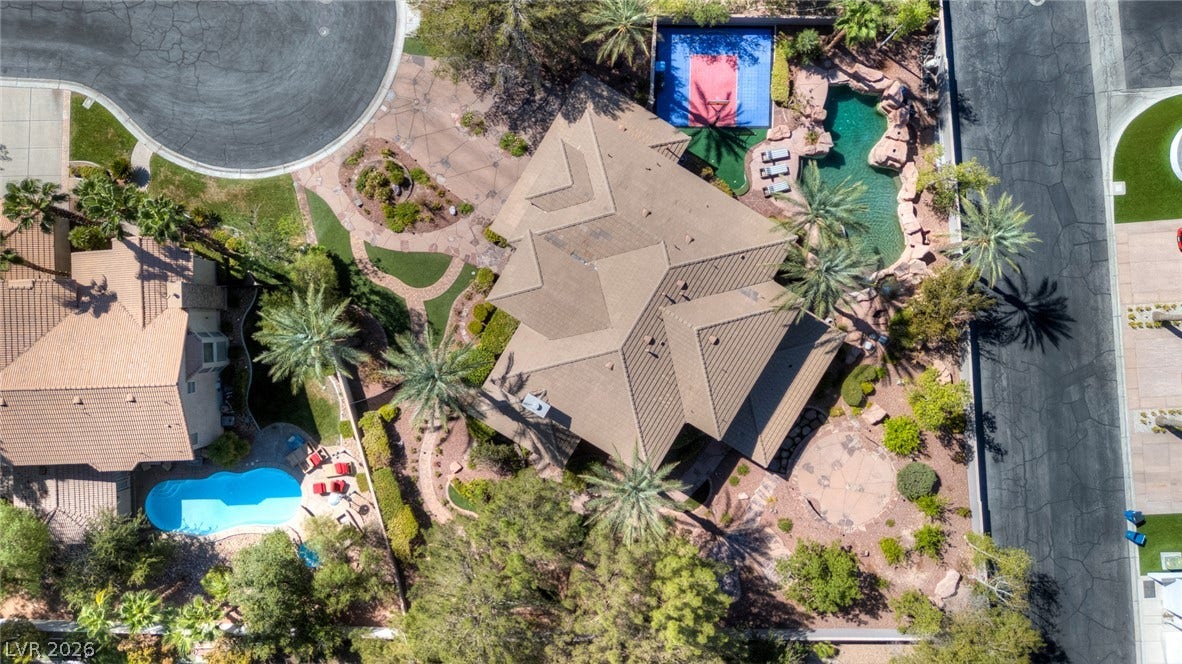 9916 Aspen Knoll Court, Las Vegas, NV 89117 Straight down on property.