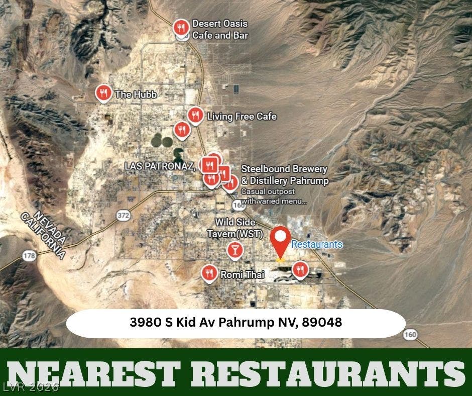 An aerial map highlights the convenient proximity to local dining and restaurants.