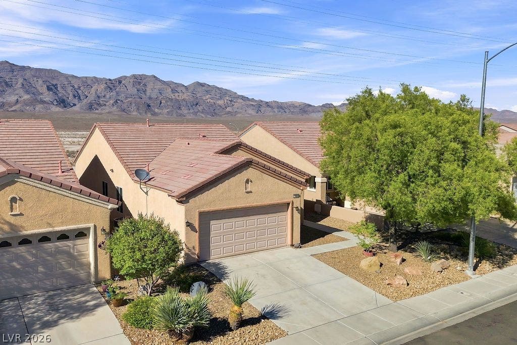 3432 Herring Gull Lane, North Las Vegas, NV 89084 Aerial View of Home with Mountains in Back