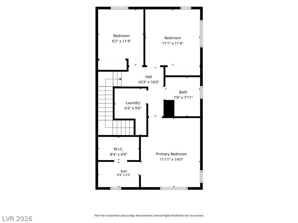 2594 Canary Yellow Court, North Las Vegas, NV 89086 A detailed layout schematic displays the upper level configuration and bedroom dimensions.