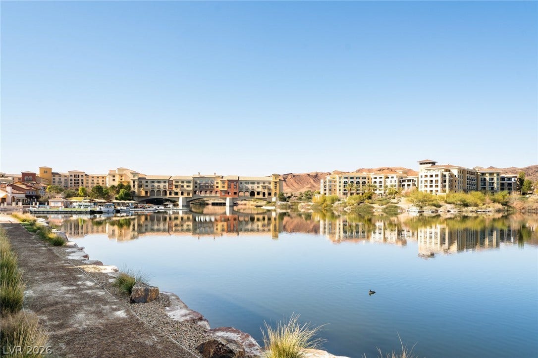 34 Lakefront Drive, Henderson, NV 89011 Serene waterfront views across the lake highlight this peaceful desert community setting.