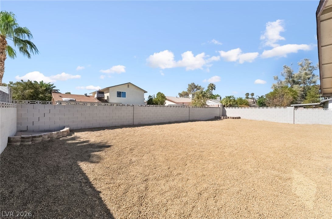 3623 E Biela Avenue, Las Vegas, NV 89120 A spacious yard.