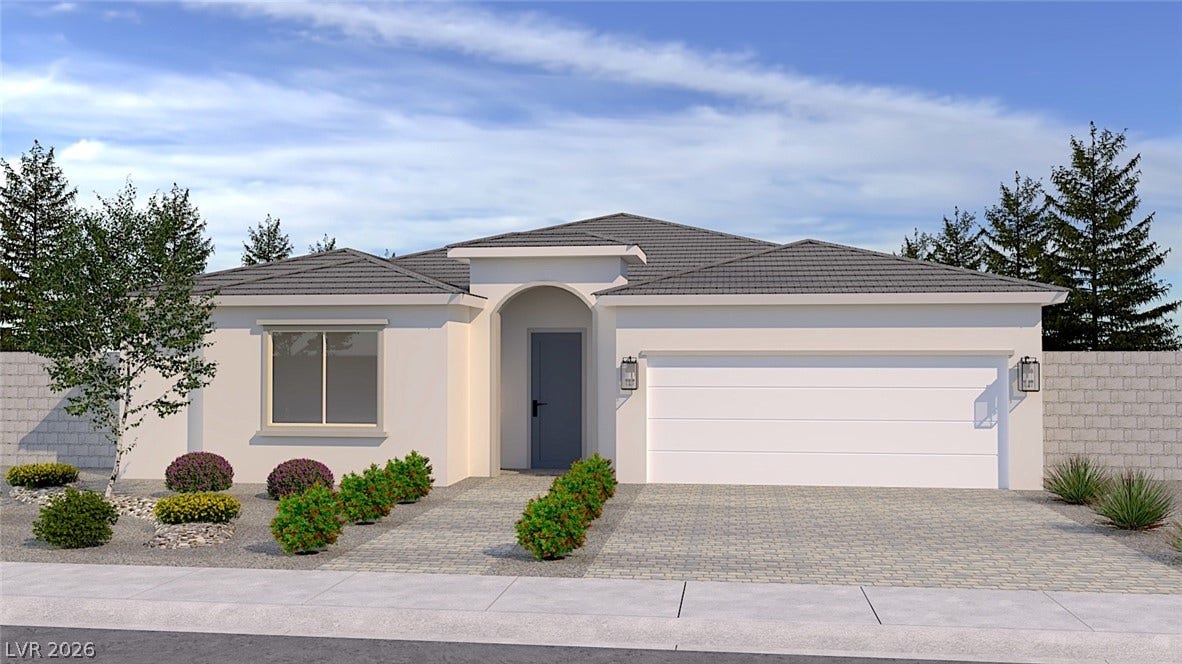 5632 Grizzly Summit Drive, Las Vegas, NV 89130 Front elevation has been rendered.