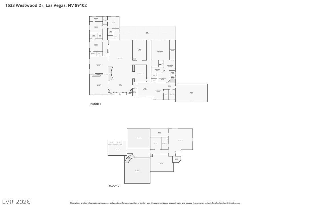 An organized floor plan showcases the spacious layout and structural flow of this multi-level home.