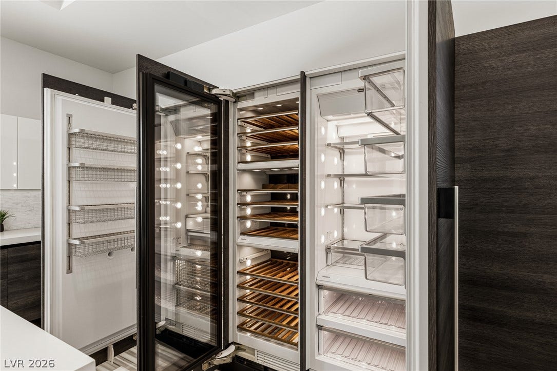 Integrated Miele Refrigeration with Wine Storage