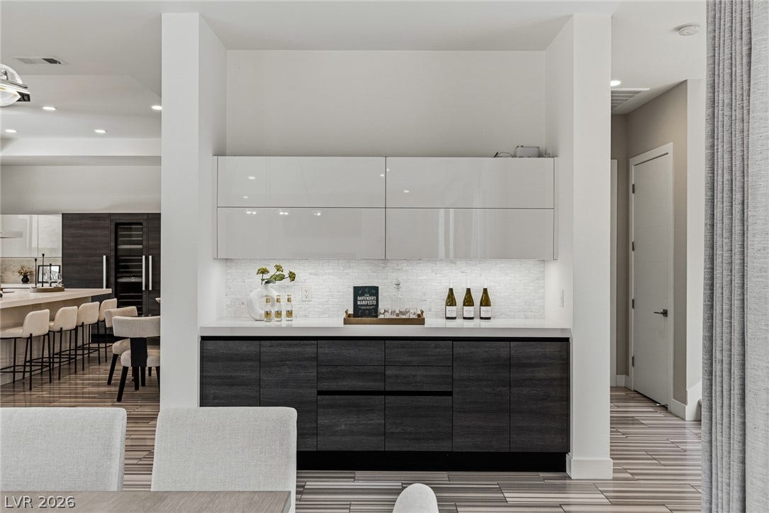 Dining Area With Built-In Dry Bar