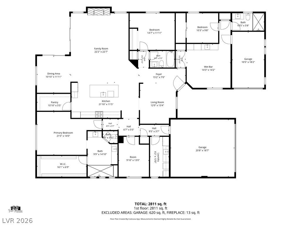 11164 Twisty Ridge Street, Las Vegas, NV 89183 An intuitive layout highlights this spacious and functional single-level floor plan.