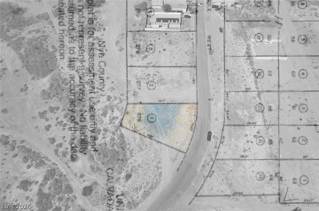 1060 S Firebird Circle, Pahrump, NV 89048 A detailed plat map outlines the parcel boundaries and surrounding streets.