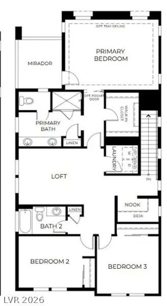 1760 Sparrow Nest Street, Las Vegas, NV 89138 A well-designed upper level floor plan displays private bedrooms and versatile living spaces.