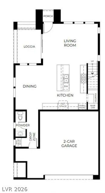 1760 Sparrow Nest Street, Las Vegas, NV 89138 An intuitive layout highlights the seamless connection between the central kitchen and surrounding living spaces.